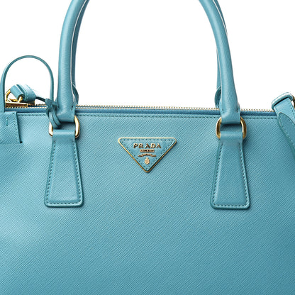 Prada Saffiano Medium Galleria Double Zip Tote Turchese 9 of 9