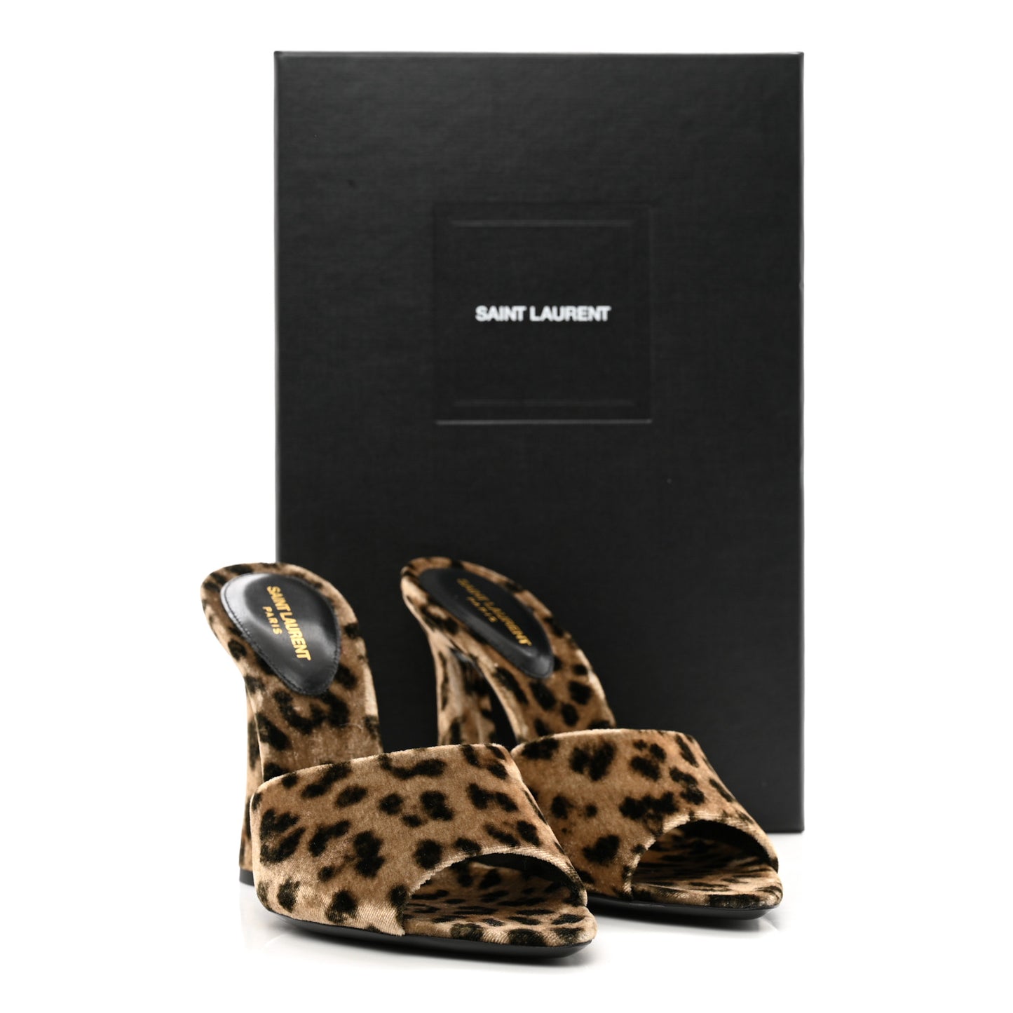 Velvet Leopard Print Gippy 105 Sandals 37.5 Brown