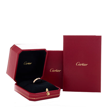 Cartier 18K Pink Gold 3.5mm LOVE Wedding Band Ring 55 7.25 5 of 5