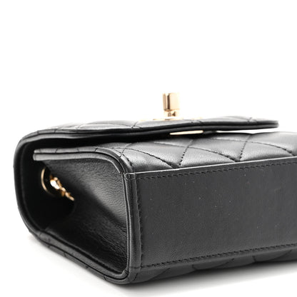 Chanel Lambskin Quilted Mini Trendy CC Clutch With Chain Black 8 of 9