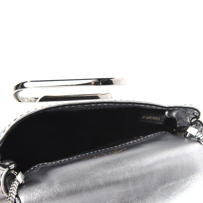 3.1 Phillip Lim 3.1 Metallic Calfskin Alix Soft Flap Clutch Silver 5 of 10