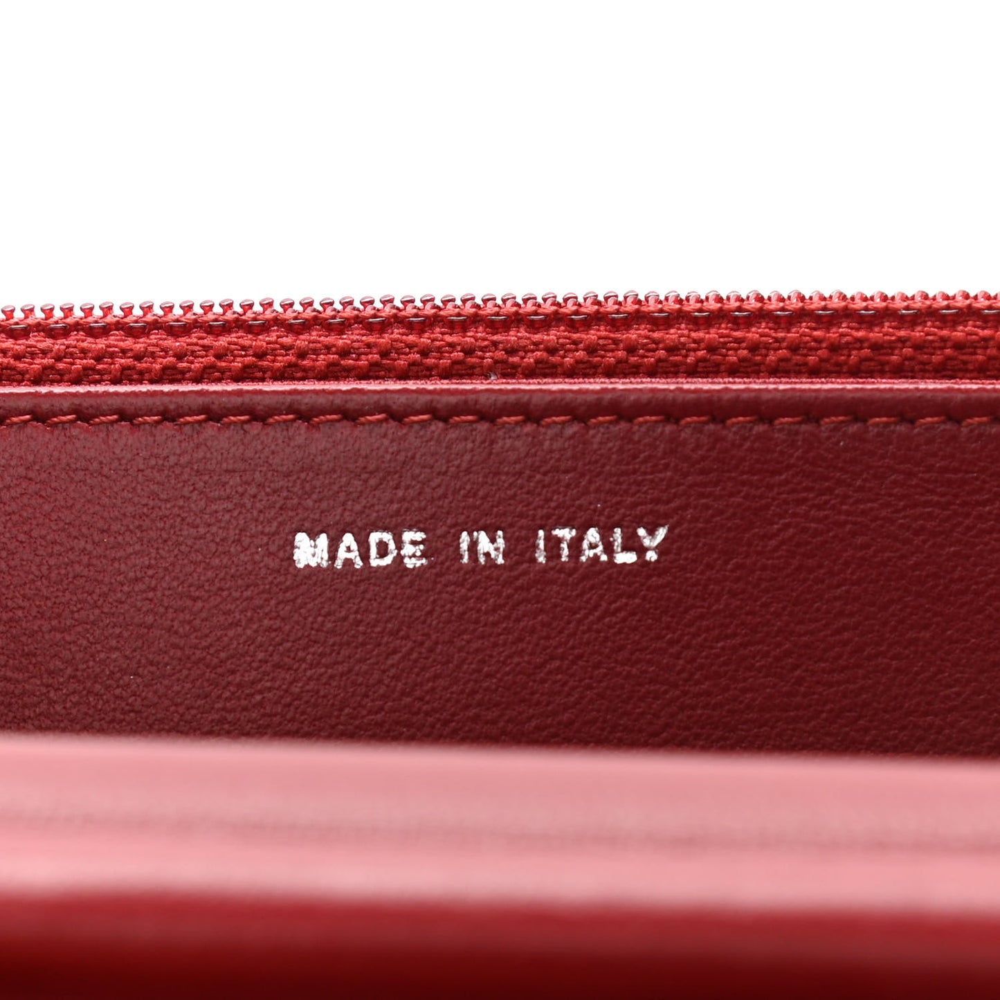 Lambskin Camellia Embossed Wallet On Chain WOC Red