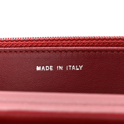 Chanel Lambskin Camellia Embossed Wallet On Chain WOC Red 7 of 12
