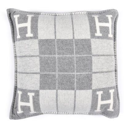 Hermes Wool Cashmere Avalon III Pillow PM Ecru Gris Clair 2 of 4