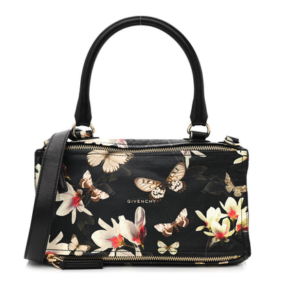 Givenchy Lambskin Magnolia Print Medium Pandora Black 1 of 10