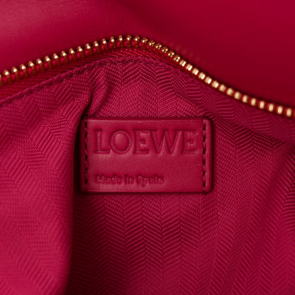 Loewe Satin Calfskin Monochrome Small Puzzle Edge Bag Ruby Red Glaze 6 of 11