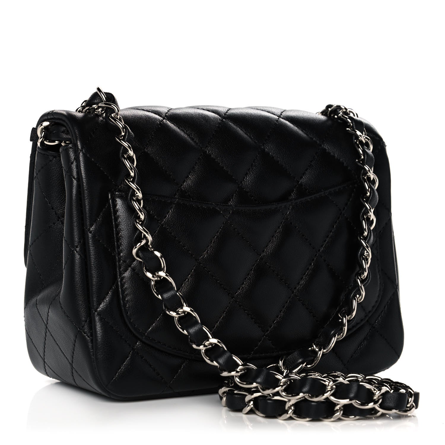 Chanel Lambskin Quilted Mini Square Flap Black 3 of 14