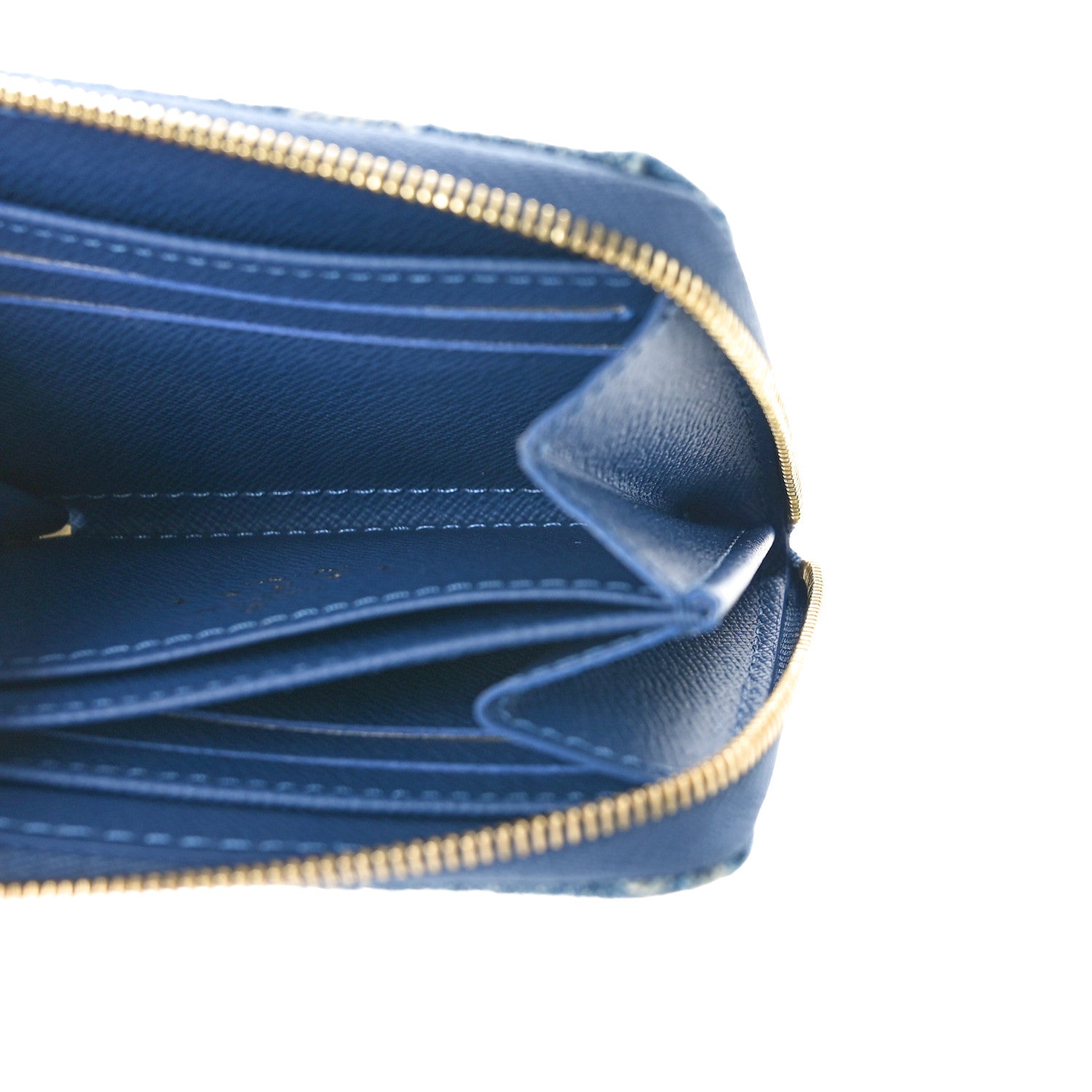 Louis Vuitton Denim Monogram New LV Remix Lou Wallet Blue 5 of 7