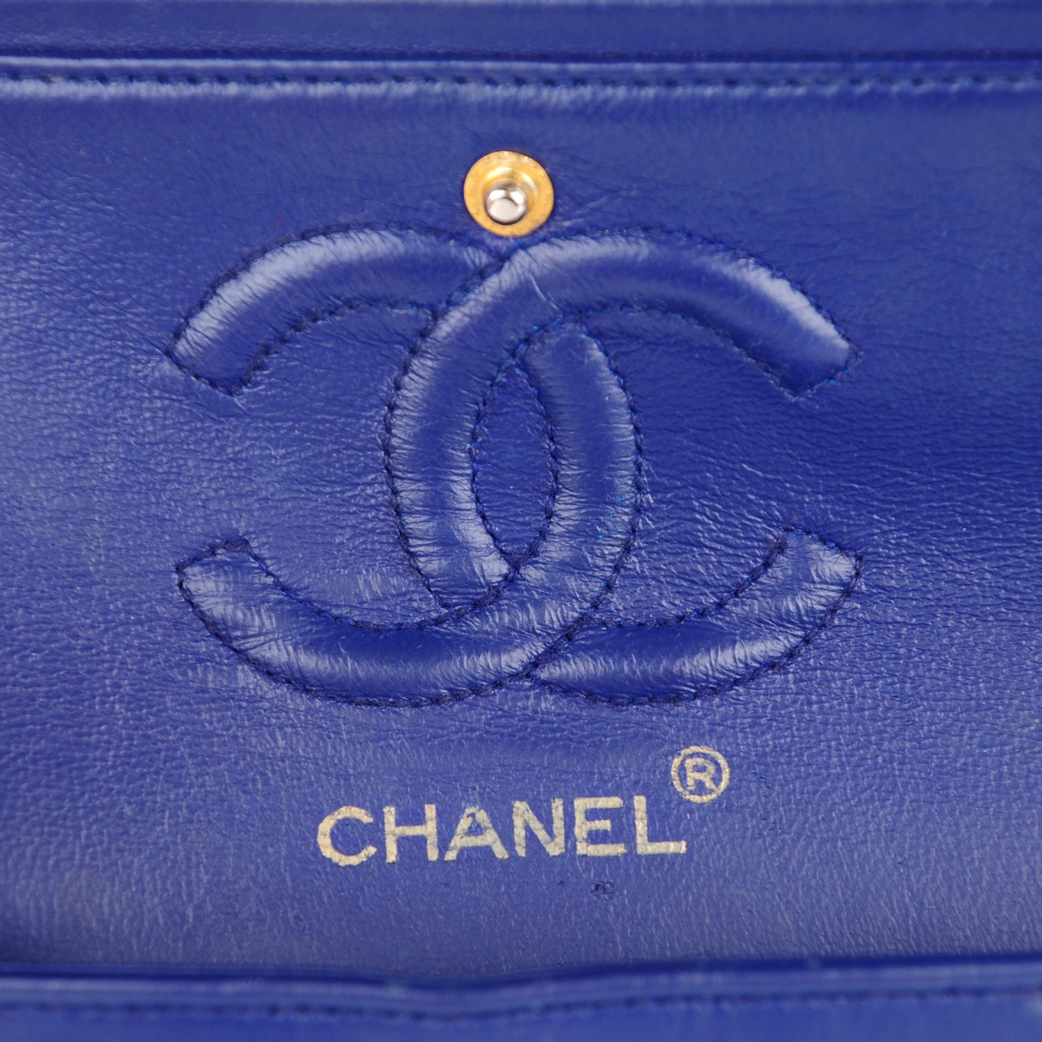 Chanel Lambskin Quilted Medium Double Flap Blue 6 of 11
