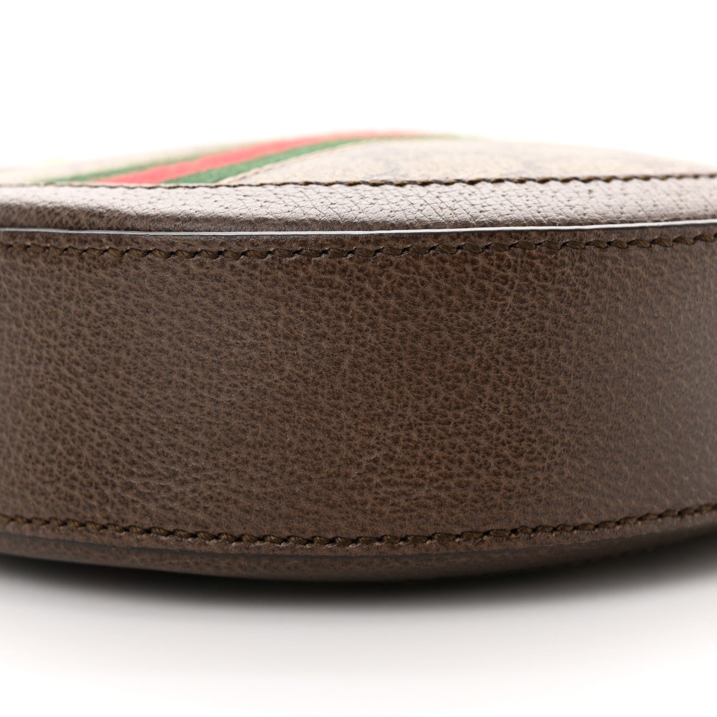 GG Supreme Monogram Web Mini Ophidia Round Shoulder Bag Brown