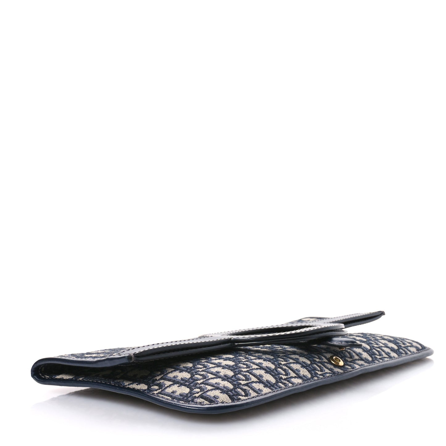 Oblique Fold Over Clutch Blue