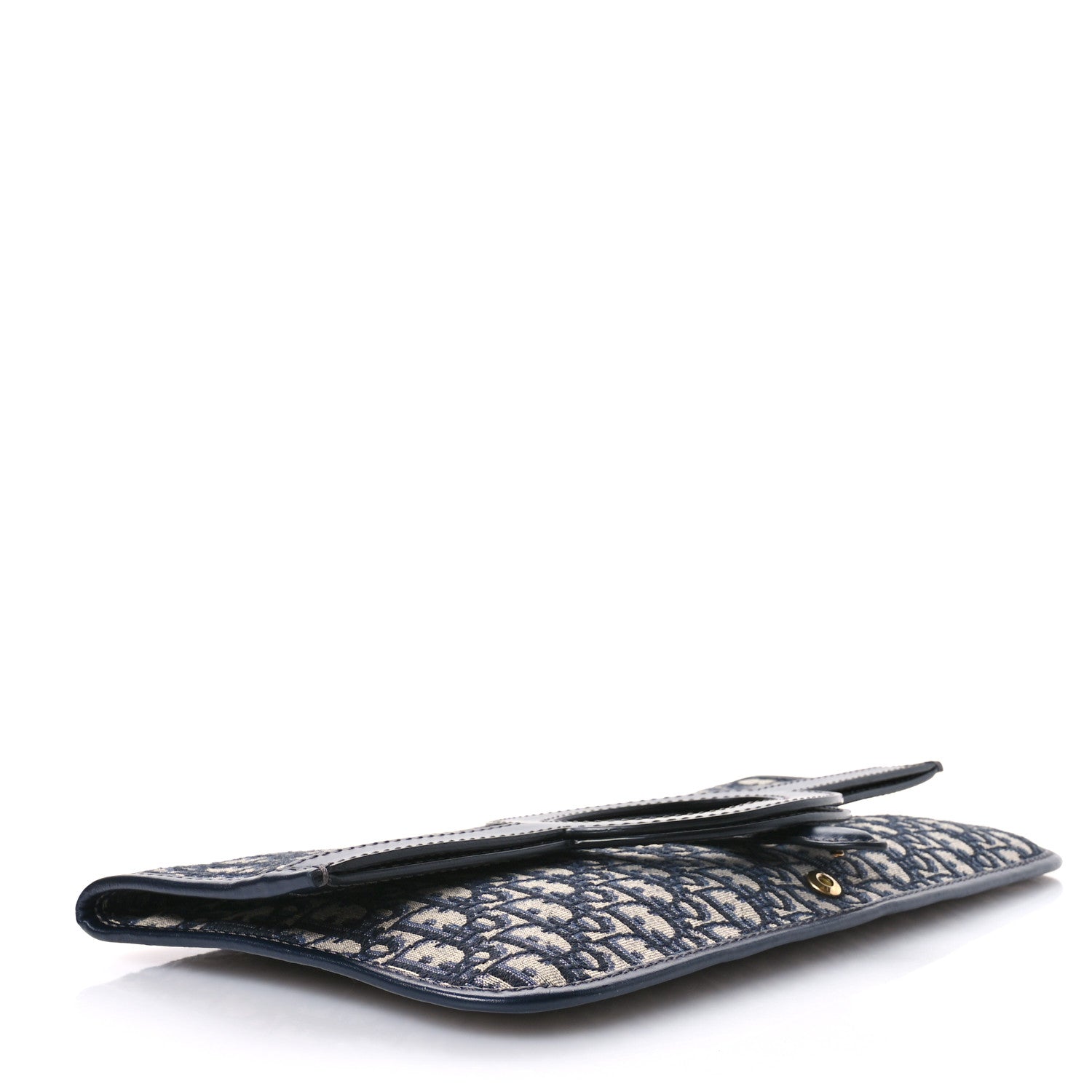 Christian Dior Oblique Fold Over Clutch Blue 4 of 11