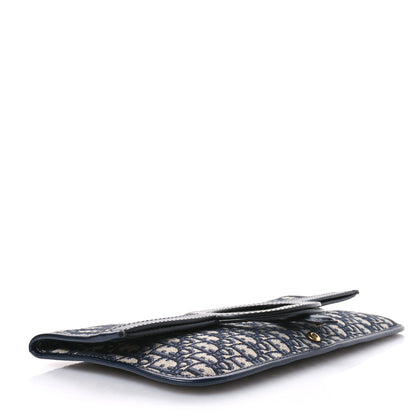 Christian Dior Oblique Fold Over Clutch Blue 4 of 11