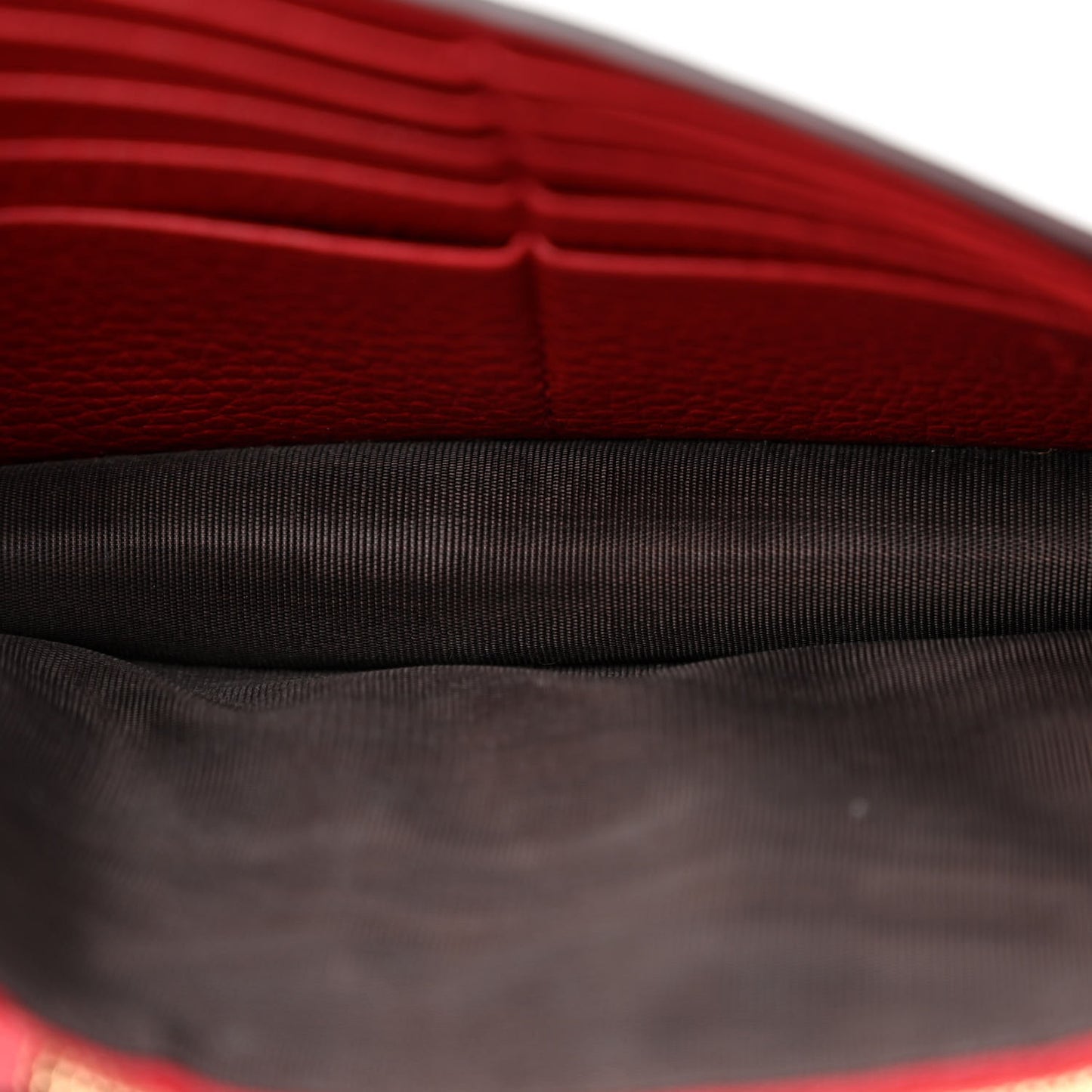 Dollar Calfskin Medium Betty Chain Wallet Red