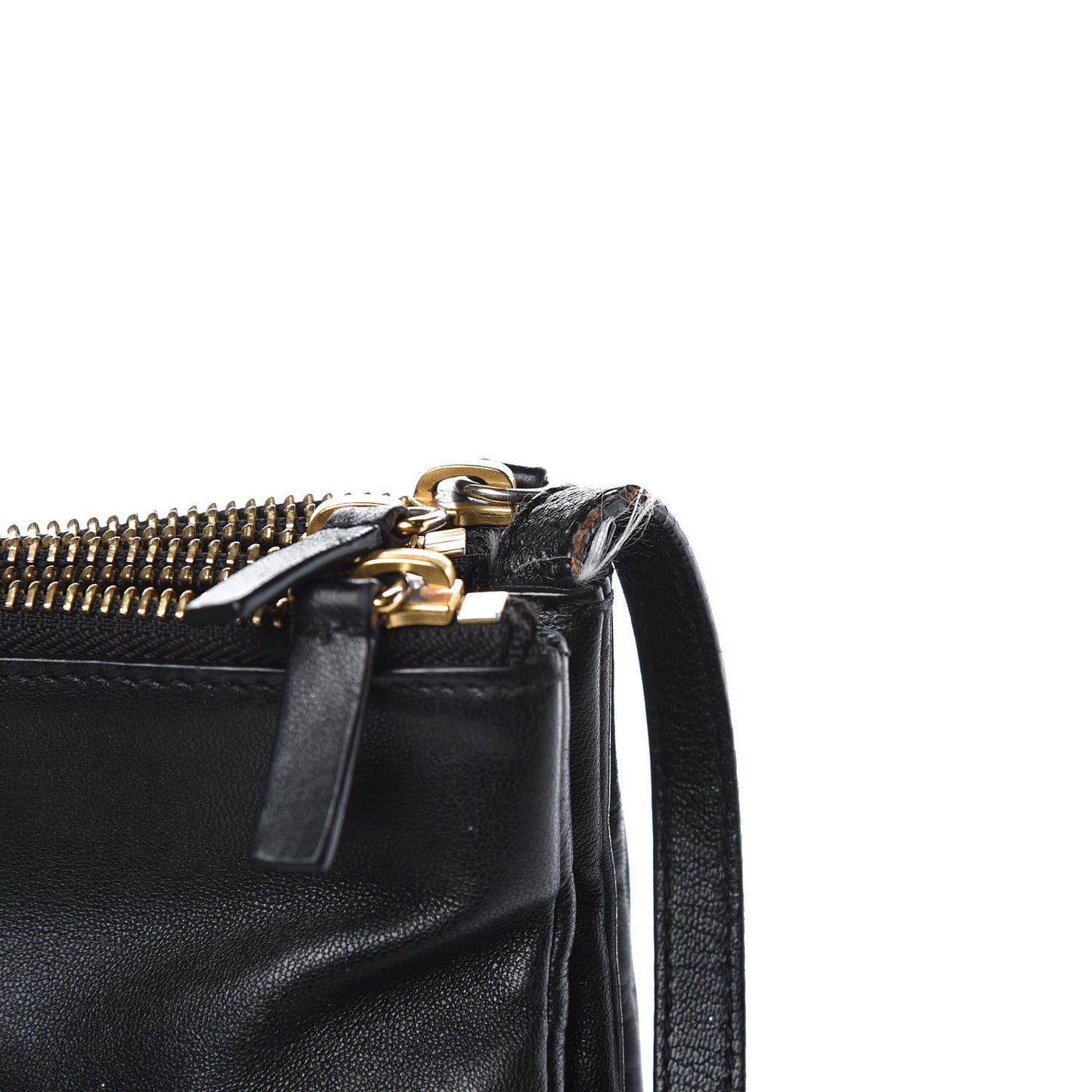 Lambskin Small Trio Crossbody Bag Black
