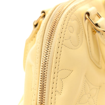 Louis Vuitton Calfskin Bubblegram Alma BB Banana 17 of 19