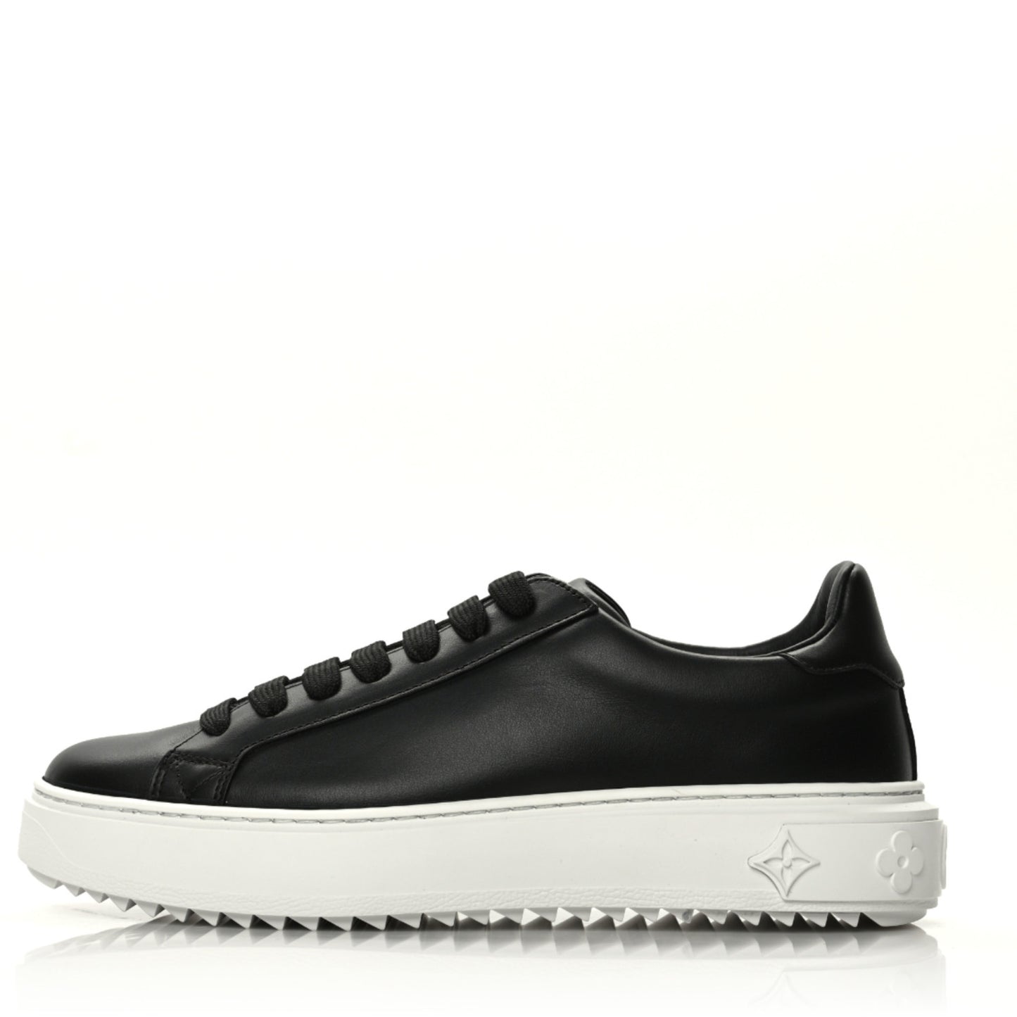 Calfskin Time Out Sneakers 37.5 Black