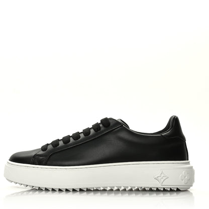 Louis Vuitton Calfskin Time Out Sneakers 37.5 Black 1 of 8