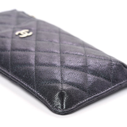 Chanel Iridescent Caviar Quilted Classic Flat Wallet Pouch Black 8 of 10