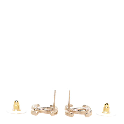 Chanel Crystal Large CC Earrings Gold 3 of 5