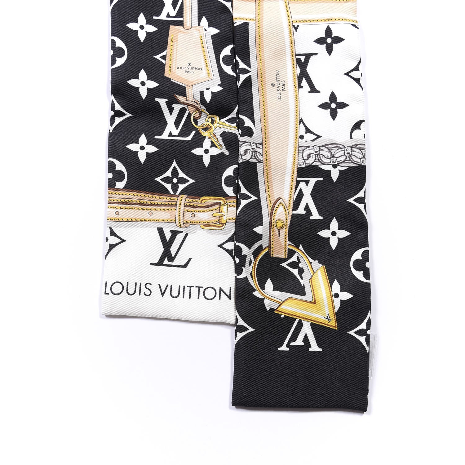 Louis Vuitton Silk Monogram Confidential Bandeau Black 2 of 4