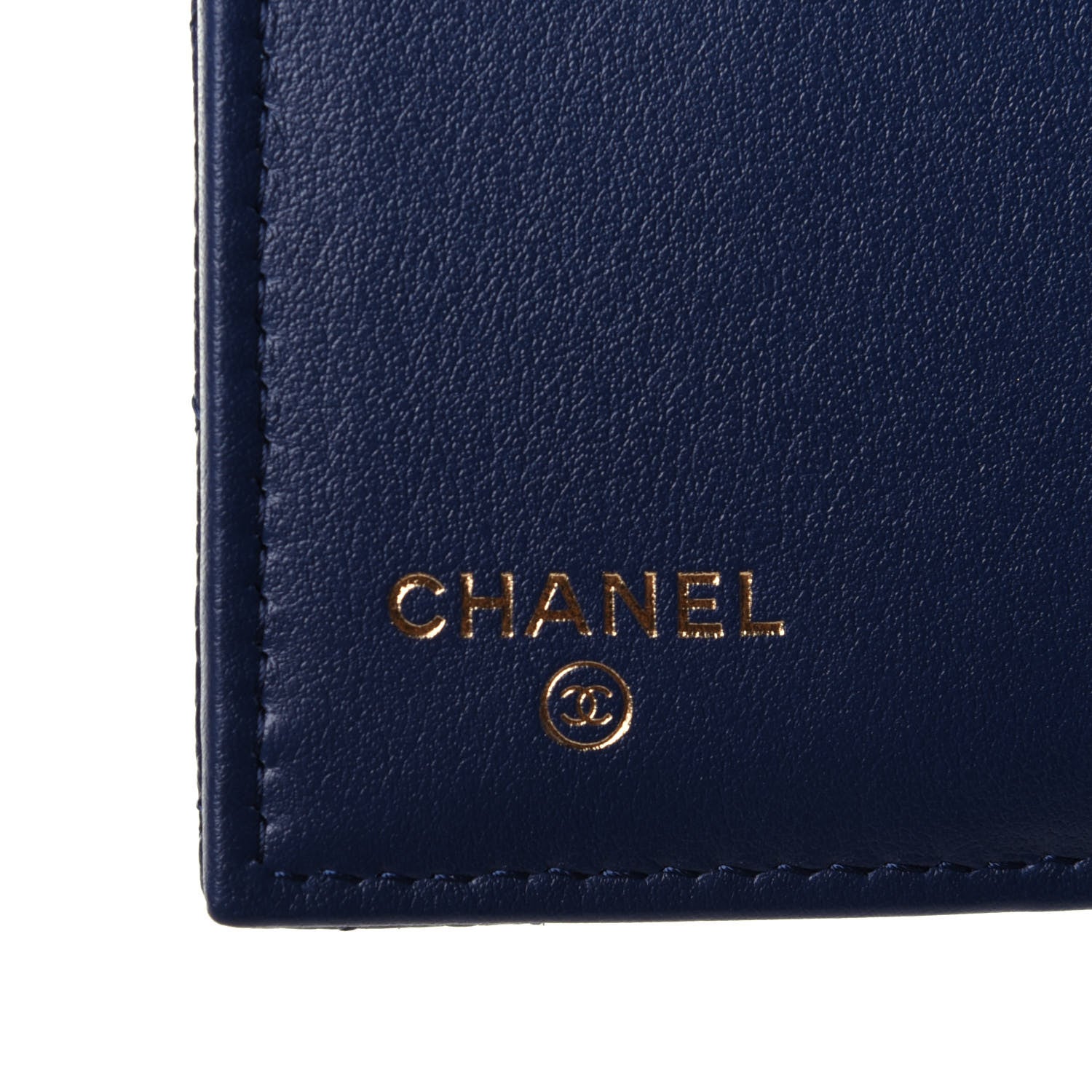 Chanel Caviar Quilted Compact Boy Wallet Blue 6 of 12