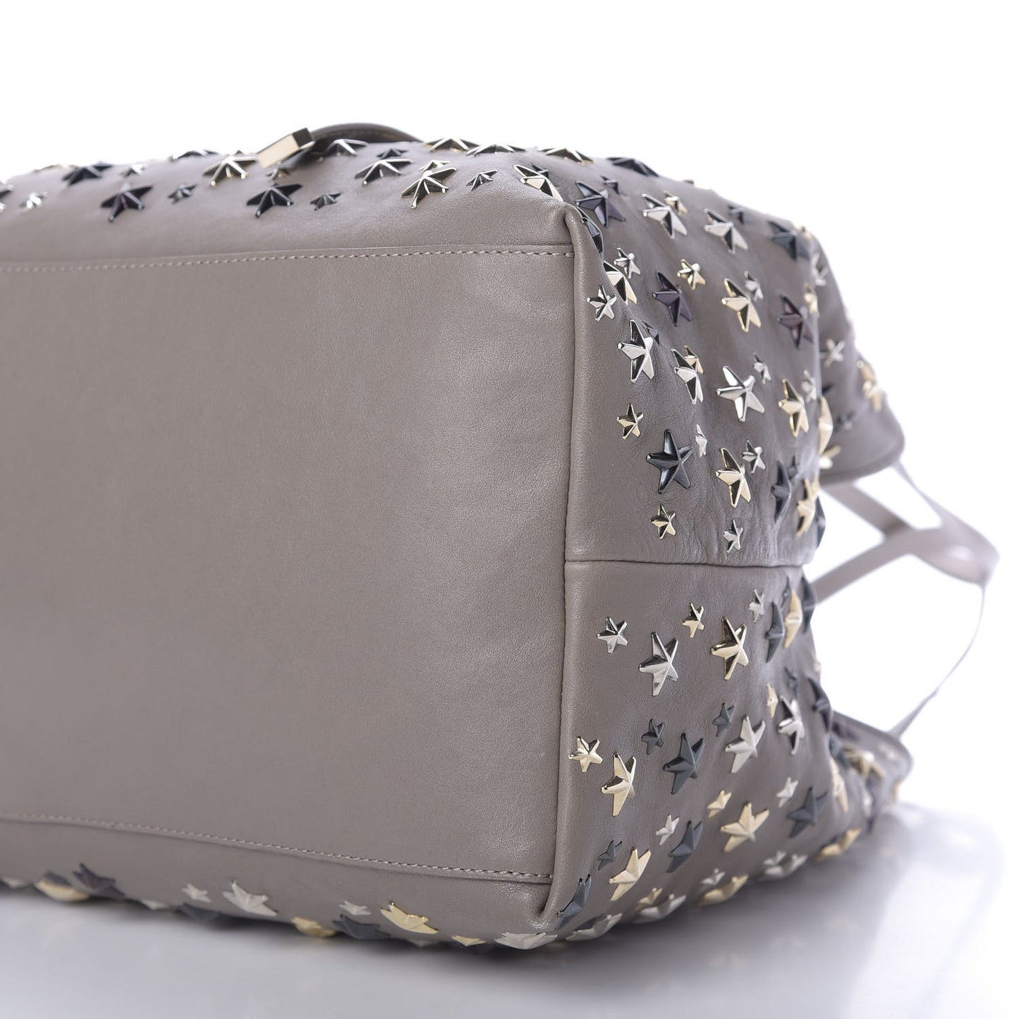 Calfskin Small Sofia Star Studded Tote Grey