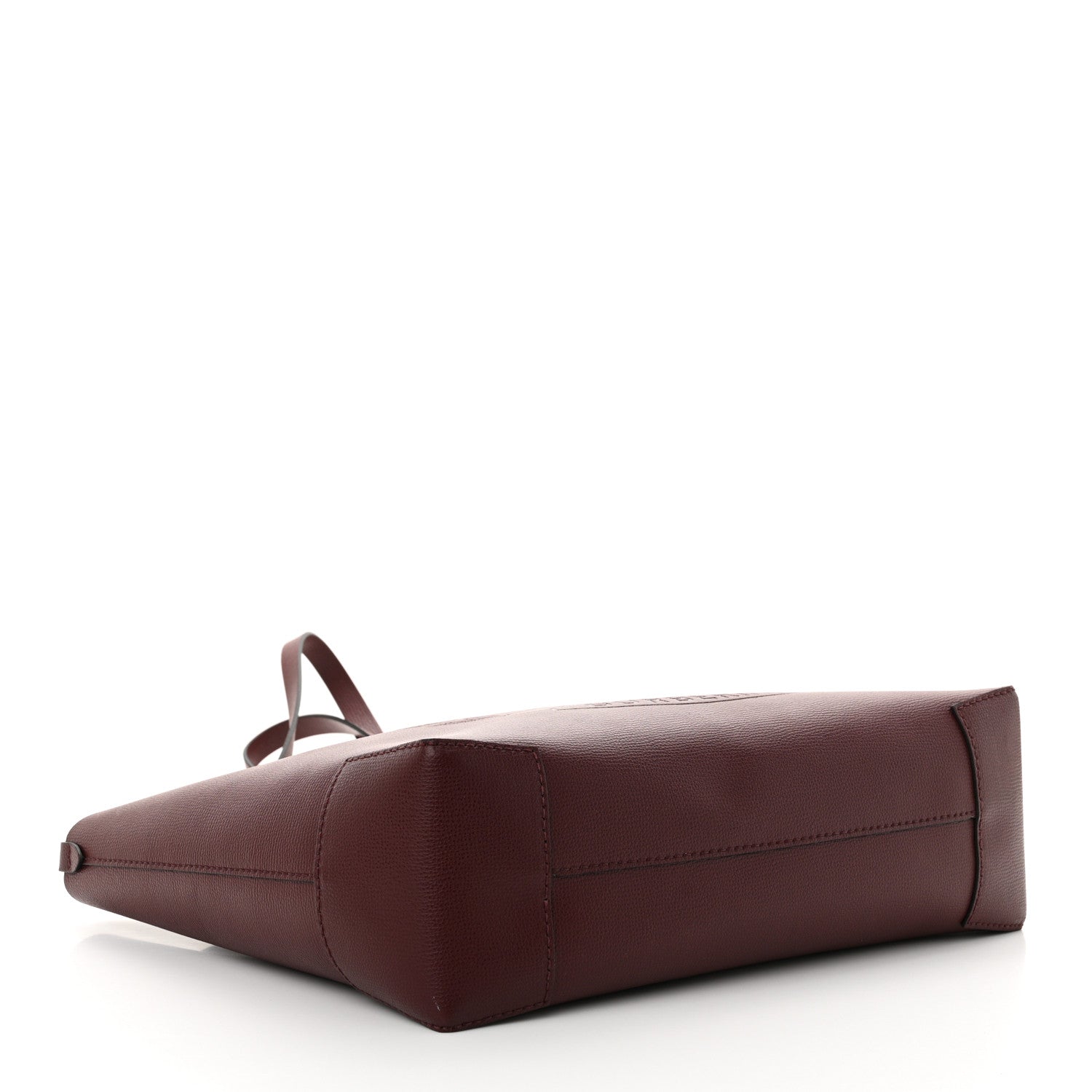 Burberry Calfskin Crest Embossed Small Tote Burgundy 4 of 9