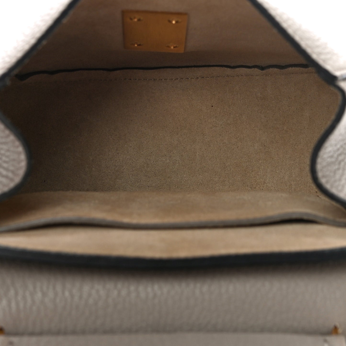 Grained Lambskin Mini Drew Shoulder Bag Motty Grey