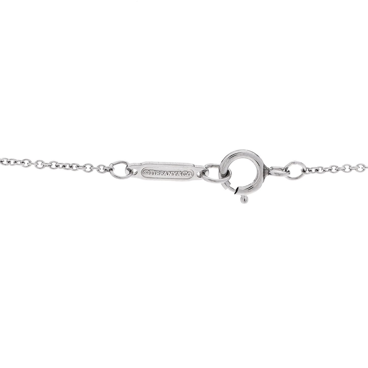 Platinum Diamond Octagon Key Charm Pendant Necklace
