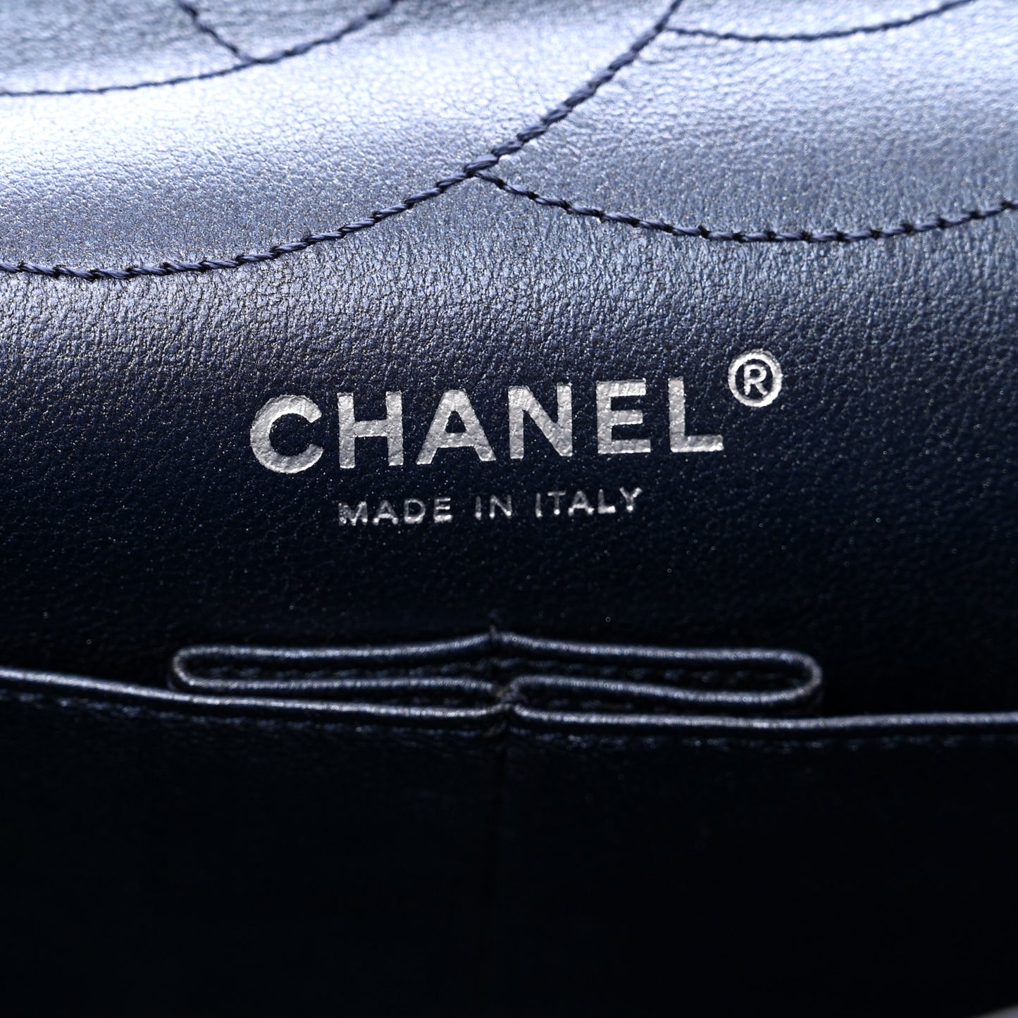 Metallic Aged Calfskin Quilted 2.55 Reissue 228 Flap Blue