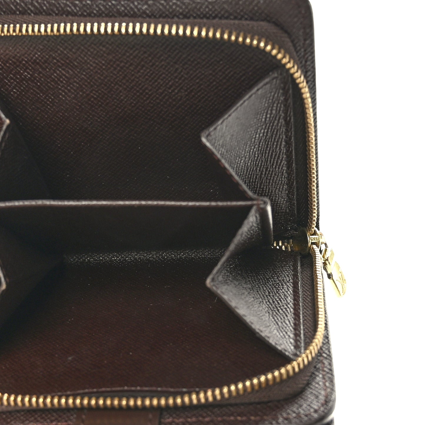 Damier Ebene Zippe Zipped Compact Wallet
