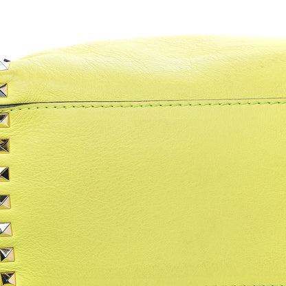Valentino Garavani Vitello Rockstud Double Handle Tote Yellow Fluo 11 of 20