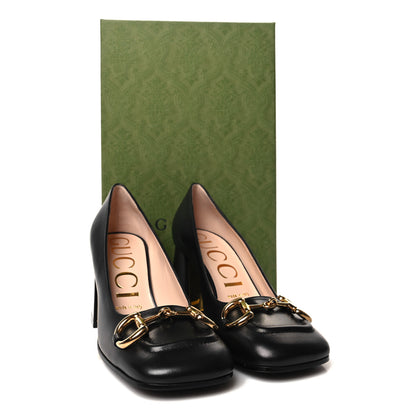 Gucci Malaga Kid Horsebit 75mm Pumps 37 Black 9 of 9