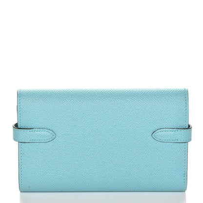 Hermes Epsom Medium Kelly Wallet Bleu Atoll 7 of 19