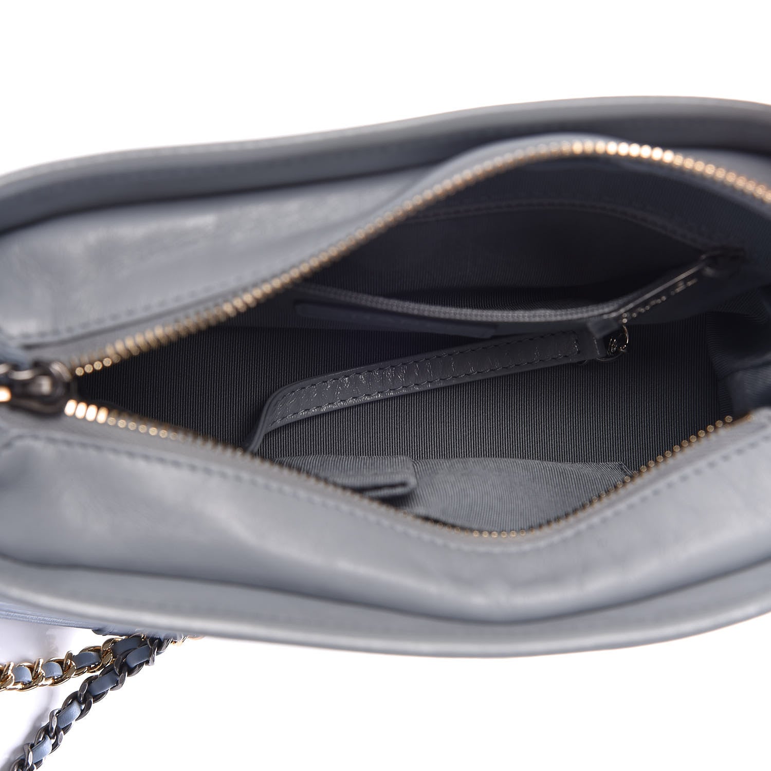 Chanel Aged Calfskin Quilted Small Gabrielle Hobo Light Blue 7 of 11