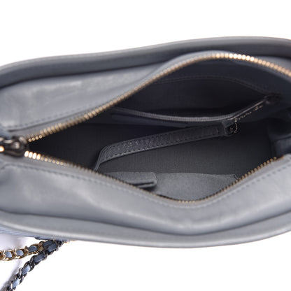 Chanel Aged Calfskin Quilted Small Gabrielle Hobo Light Blue 7 of 11