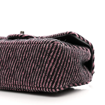 Chanel Wool Tweed Quilted Mini Rectangular Flap Pink Black 10 of 10
