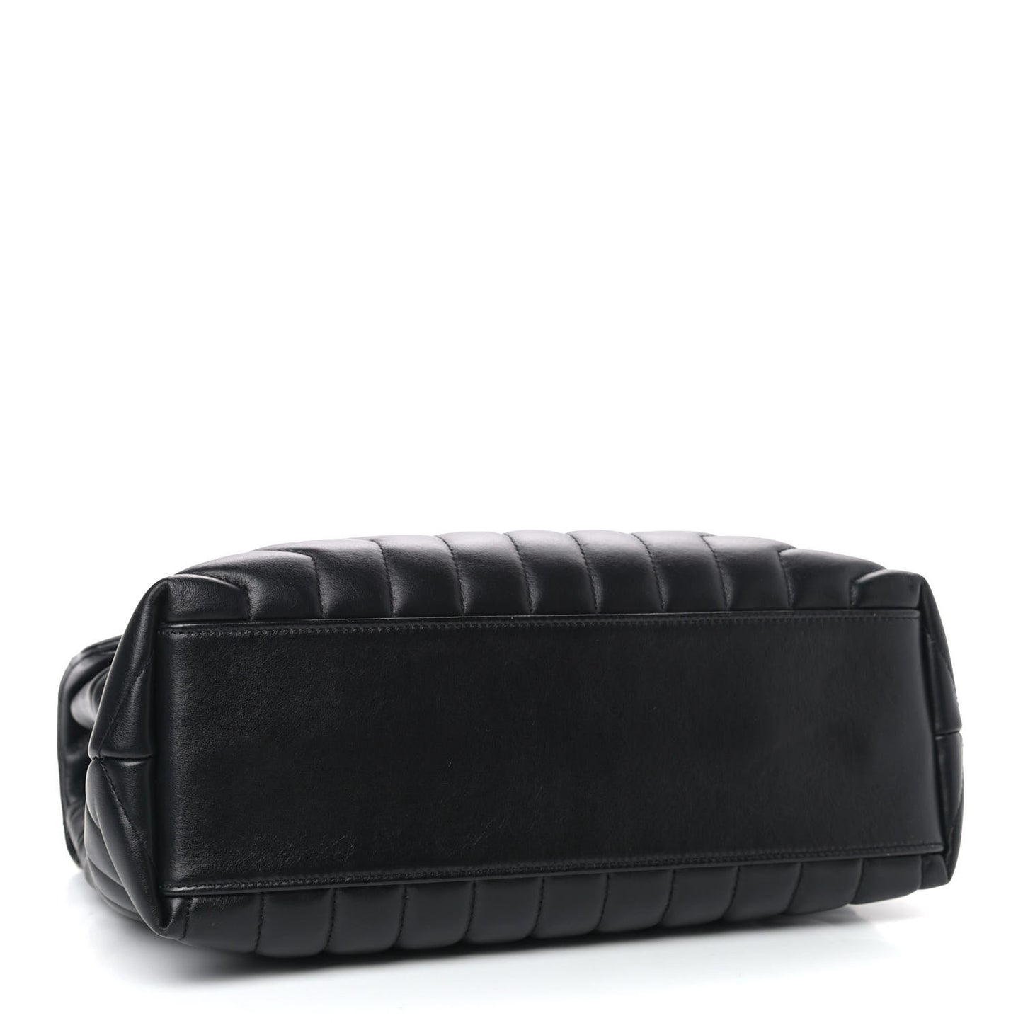 Calfskin Y Quilted Monogram Medium Loulou Chain Satchel Black