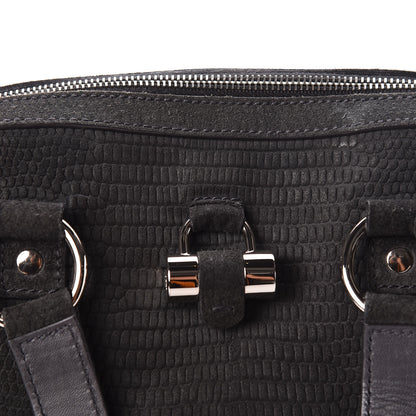 Saint Laurent Nubuck Lizard Embossed Oversized Muse Grey 10 of 12