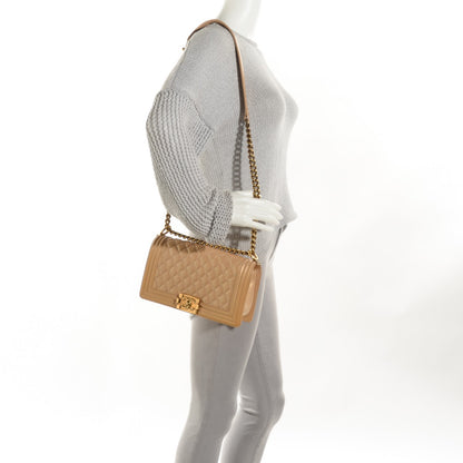 Chanel Metallic Calfskin Quilted Medium Boy Flap Gold 2 of 9