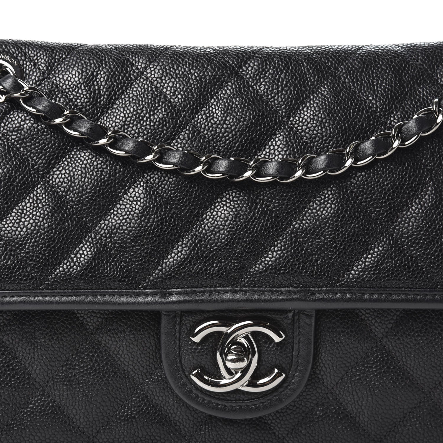 Chanel Caviar Quilted Medium French Riviera Flap Black 9 of 9
