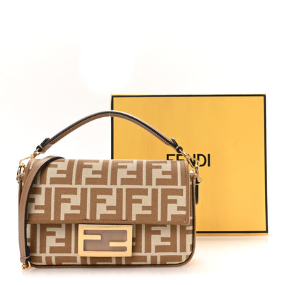 Fendi Fabric Jacquard FF 1974 Mini Baguette Beige Sand 11 of 11