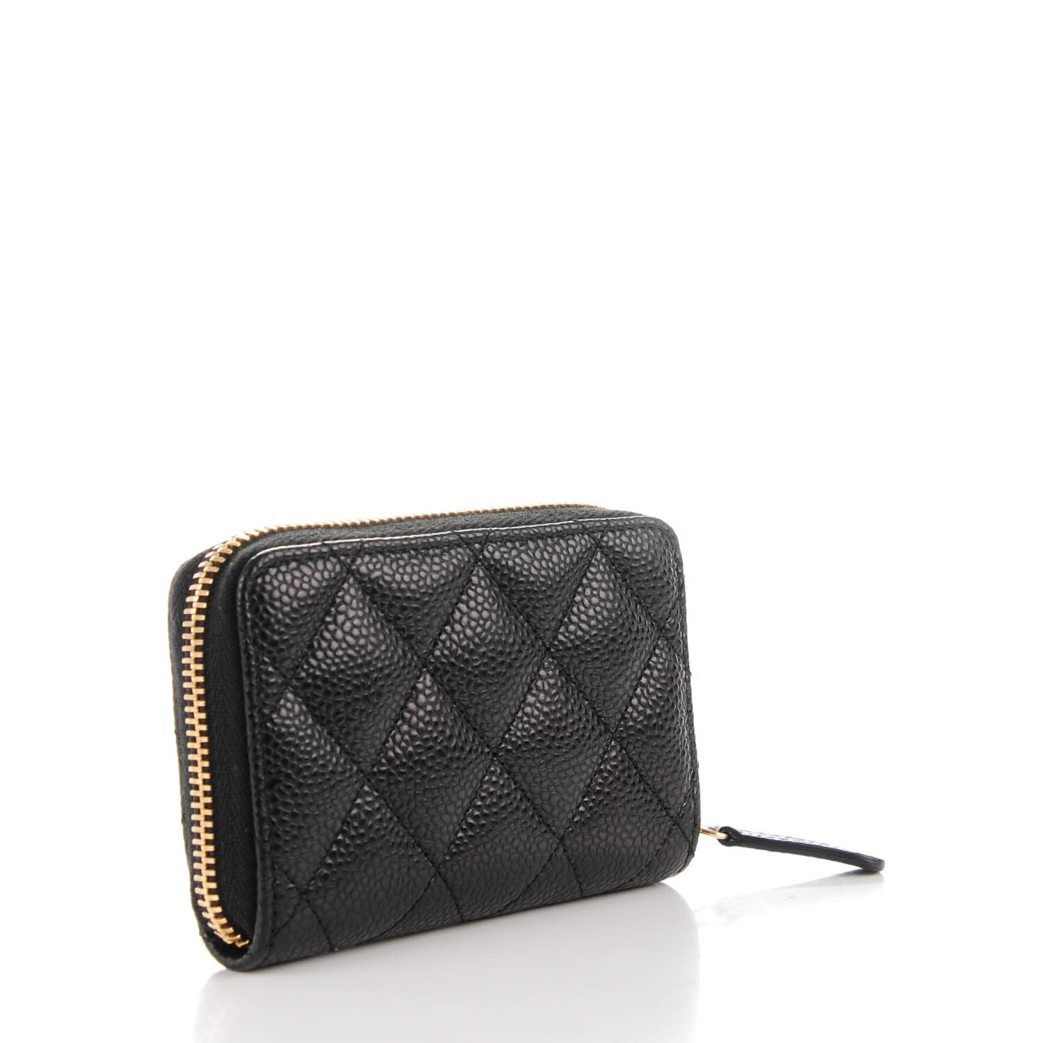 Chanel Caviar Quilted Zip Coin Purse Black 3 of 7