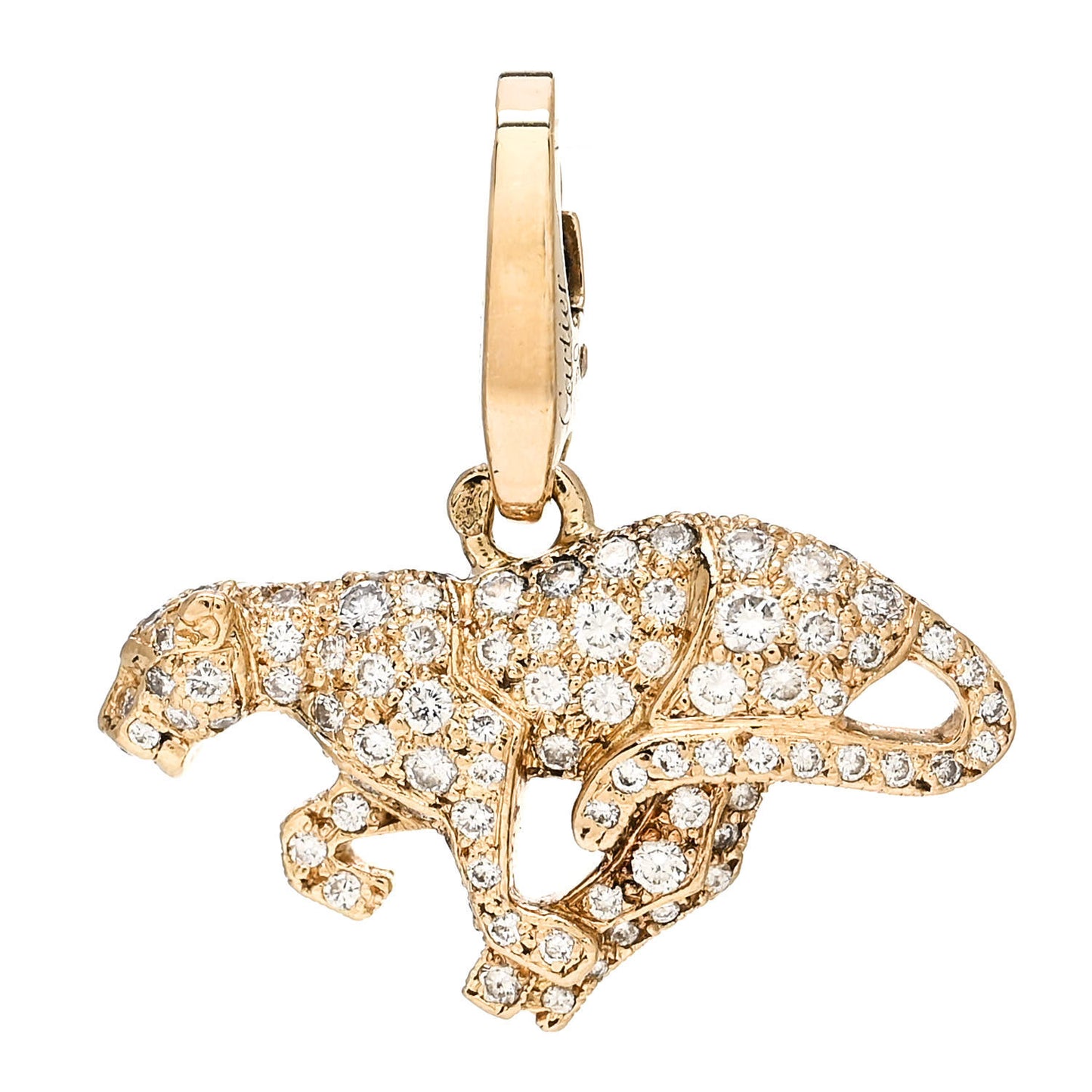 18K Yellow Gold Diamond Panthère Pendant