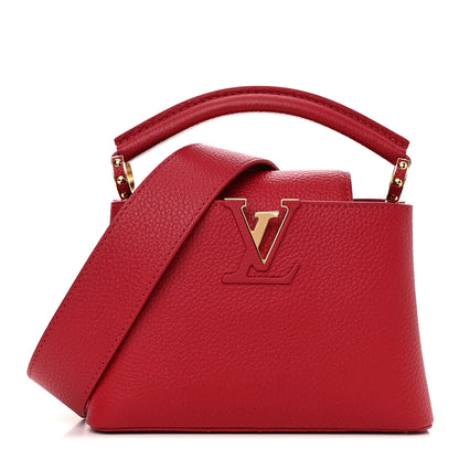 Louis Vuitton Taurillon Mini Capucines Scarlet 1 of 9