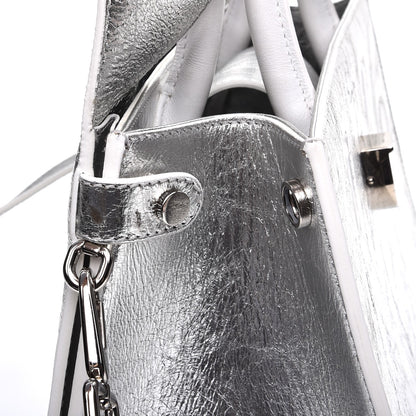 Christian Dior Metallic Calfskin Medium Diorever Flap Silver 10 of 12