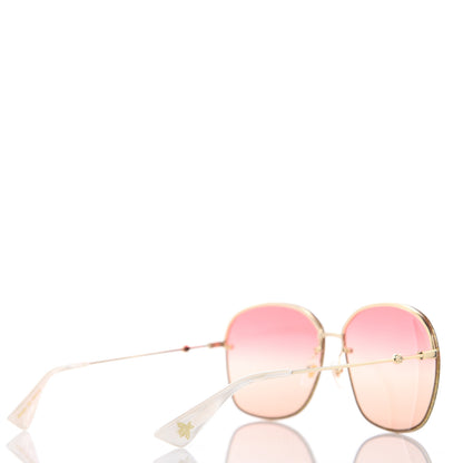 Gucci Square Frame Sunglasses GG0228S Pink 4 of 8