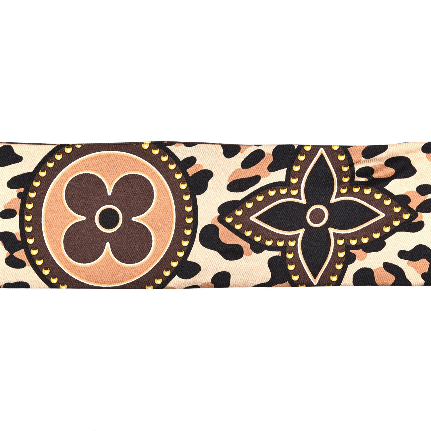 Louis Vuitton Silk Monogram LV World Bandeau Brown 3 of 3