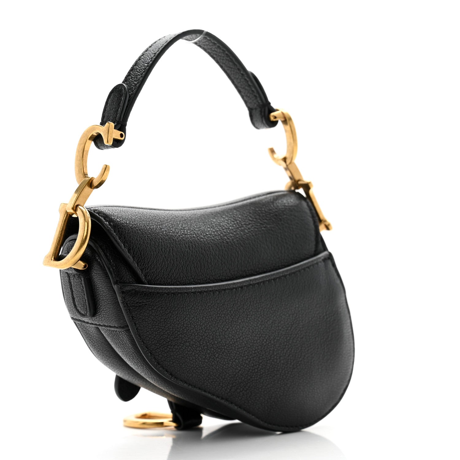 Christian Dior Goatskin Micro Saddle Bag Black 3 of 12
